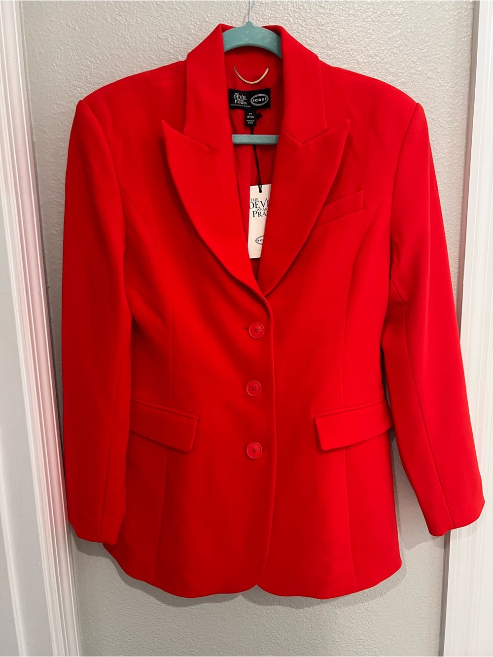 The Devil Wears Prada by Scoop Women's orange Single-Breasted Blazer